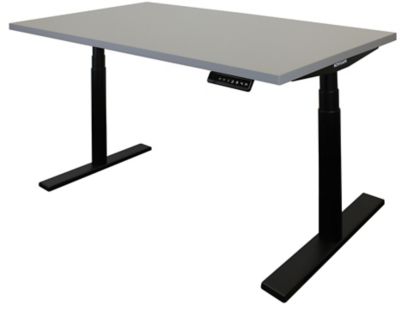 Schreibtisch elektrisch höhenverstellbar Josi | BxT 1200 x 800 mm | Gestell Weiß | Platin | Novigami